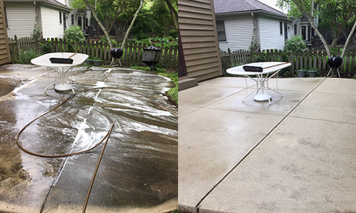 Power Wash Before and After photo